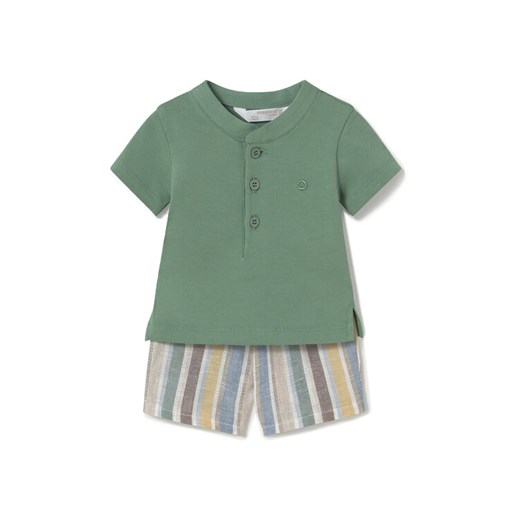 Mayoral Komplet polo i spodenki 1217 Zielony Regular Fit ze sklepu MODIVO w kategorii Odzież dla niemowląt - zdjęcie 183985788