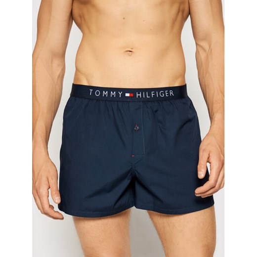 Tommy Hilfiger Bokserki Cotton Woven Boxer Icon 1U87905489 Granatowy Tommy Hilfiger M MODIVO