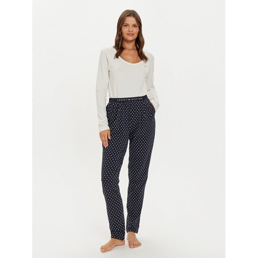 Tommy Hilfiger Piżama UW0UW05396 Granatowy Regular Fit ze sklepu MODIVO w kategorii Piżamy damskie - zdjęcie 183985829