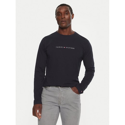 Tommy Hilfiger Longsleeve UM0UM03345 Granatowy Regular Fit ze sklepu MODIVO w kategorii T-shirty męskie - zdjęcie 183985865
