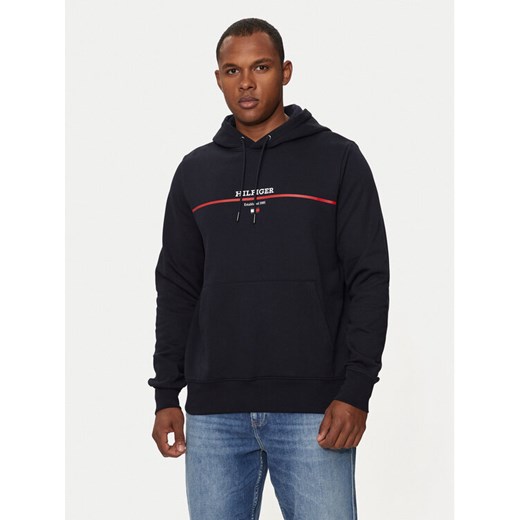 Tommy Hilfiger Bluza MW0MW35556 Granatowy Regular Fit ze sklepu MODIVO w kategorii Bluzy męskie - zdjęcie 183985929