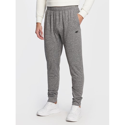 4F Spodnie dresowe H4Z22-SPMTR350 Szary Regular Fit ze sklepu MODIVO w kategorii Spodnie męskie - zdjęcie 183985985