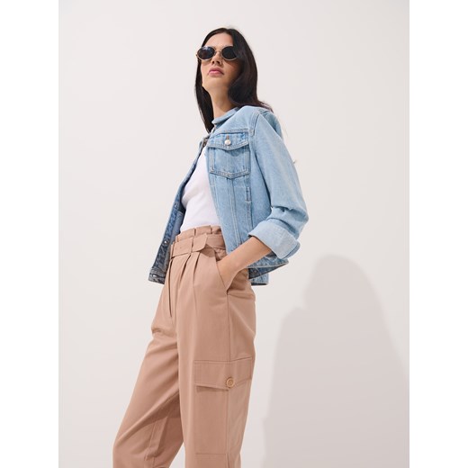 Brązowe spodnie damskie Mohito 