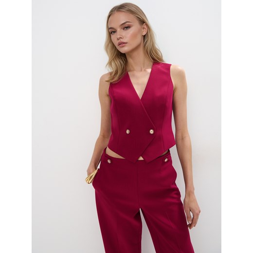 Mohito - Elegancka kamizelka - fuksjowy ze sklepu Mohito w kategorii Kamizelki damskie - zdjęcie 183991778