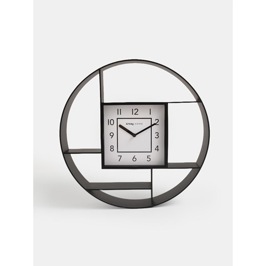 Sinsay - Okrągły zegar ścienny - czarny Sinsay One Size Sinsay