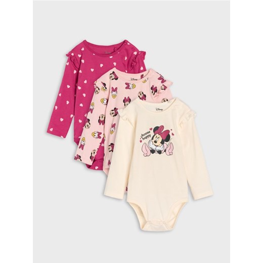 Sinsay - Body 3 pack Minnie Mouse - kremowy ze sklepu Sinsay w kategorii Odzież dla niemowląt - zdjęcie 183992716