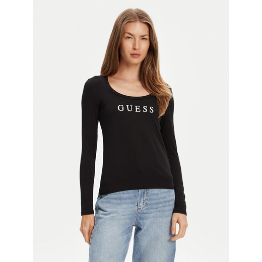 Guess Bluzka O5RI00 KBBU1 Czarny Regular Fit ze sklepu MODIVO w kategorii Bluzki damskie - zdjęcie 183992838