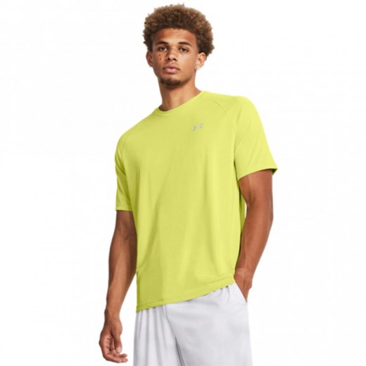 Męska koszulka treningowa Under Armour UA Tech Reflective SS - żółta ze sklepu Sportstylestory.com w kategorii T-shirty męskie - zdjęcie 183993778