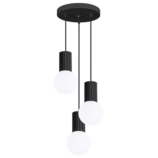 Czarny loftowy żyrandol - K600-Buble ze sklepu Edinos.pl w kategorii Lampy wiszące - zdjęcie 183995057