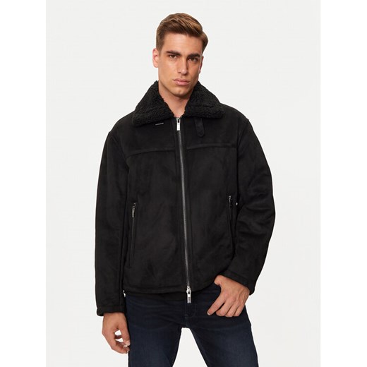 Armani Exchange Kurtka z imitacji skóry 6DZB03 ZE1FZ 1200 Czarny Regular Fit ze sklepu MODIVO w kategorii Kurtki męskie - zdjęcie 183995776