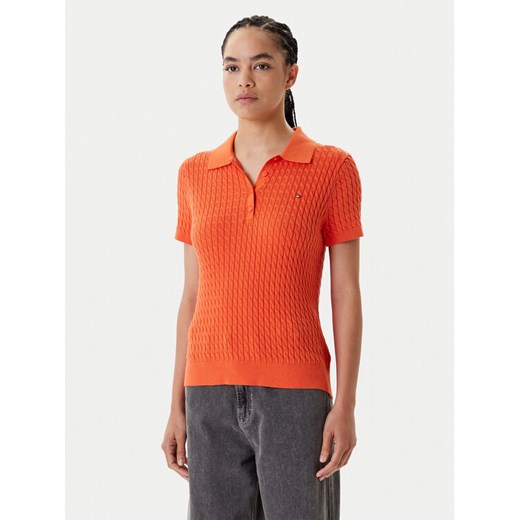 Tommy Hilfiger Sweter Fine WW0WW41474 Pomarańczowy Regular Fit ze sklepu MODIVO w kategorii Swetry damskie - zdjęcie 183995779