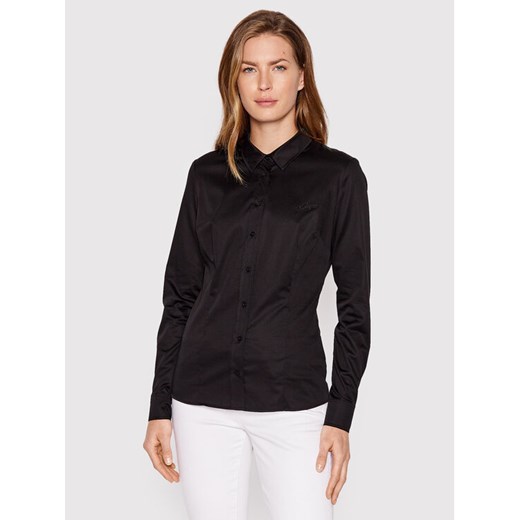 Guess Koszula W2YH41 WAF10 Czarny Slim Fit ze sklepu MODIVO w kategorii Koszule damskie - zdjęcie 183995787