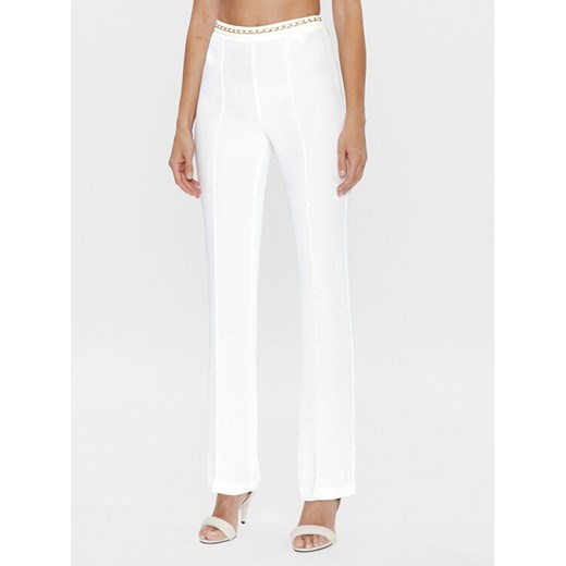 Marciano Guess Spodnie materiałowe Nausica 3GGB08 9630Z Biały Regular Fit ze sklepu MODIVO w kategorii Spodnie damskie - zdjęcie 183995798