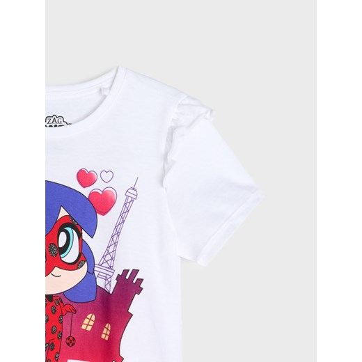 Sinsay - Koszulka Miraculous - biały Sinsay 134 (8-9 l) Sinsay