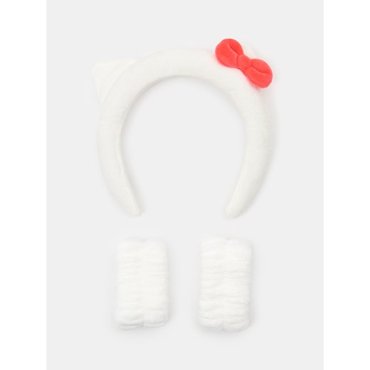 Sinsay - Opaski kosmetyczne na głowę i nadgarstki Hello Kitty - biały Sinsay One Size Sinsay
