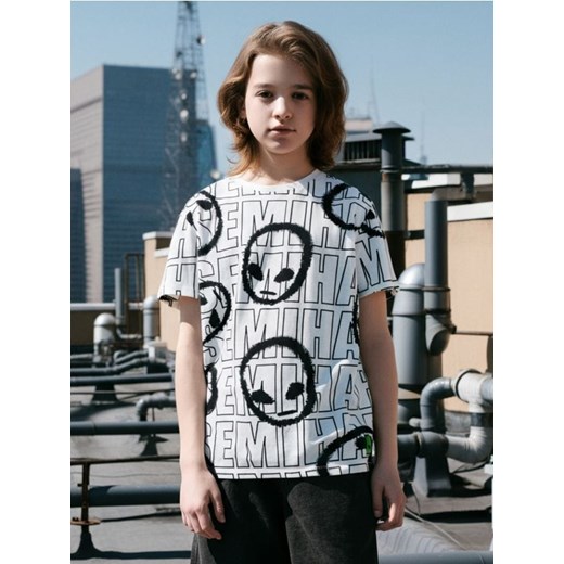Sinsay - Koszulka - kremowy ze sklepu Sinsay w kategorii T-shirty chłopięce - zdjęcie 183998128