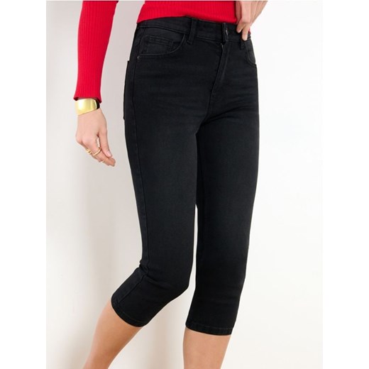 Sinsay - Jeansy capri - czarny ze sklepu Sinsay w kategorii Jeansy damskie - zdjęcie 183998278