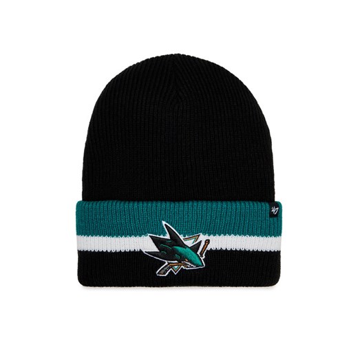 Czapka 47 Brand NHL San Jose Sharks Split Cuff 47 H-SPLCC22ACE-BK Czarny ze sklepu eobuwie.pl w kategorii Czapki zimowe męskie - zdjęcie 183998376
