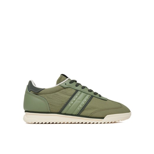 Sneakersy Tommy Hilfiger Tjm Runner Cleated Mix Mat. EM0EM01598 Zielony ze sklepu eobuwie.pl w kategorii Buty sportowe męskie - zdjęcie 183998437