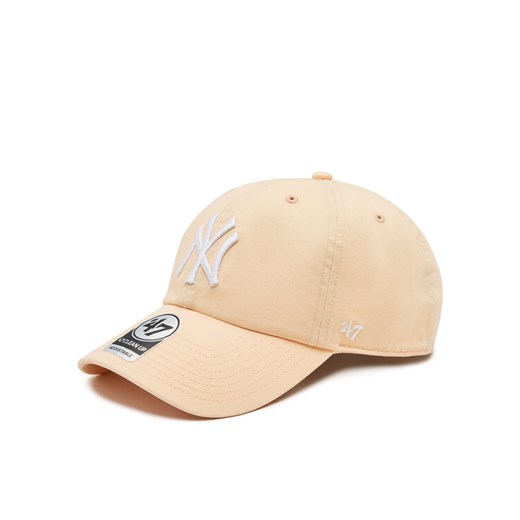 Czapka z daszkiem 47 Brand Mlb New York Yankees '47 Clean Up W/ No Loop Label B-NLRGW17GWS-AF Pomarańczowy ze sklepu eobuwie.pl w kategorii Czapki z daszkiem męskie - zdjęcie 183998438