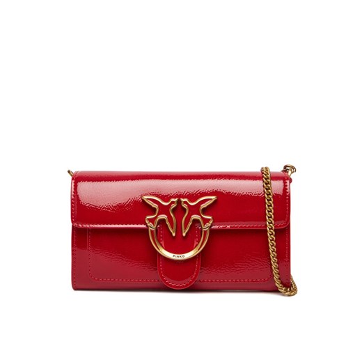 Torebka PINKO Love One Wallet C PE25 PLTT 100062 A1UV Czerwony ze sklepu eobuwie.pl w kategorii Kopertówki - zdjęcie 183998477