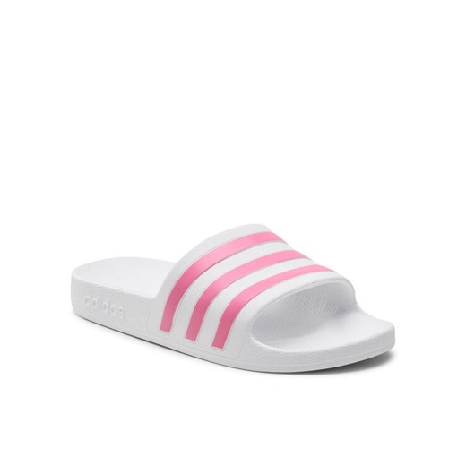 adidas Klapki adilette Aqua GZ5237 Biały ze sklepu MODIVO w kategorii Klapki damskie - zdjęcie 183999538
