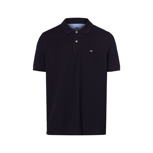 Fynch-Hatton Męska koszulka polo Mężczyźni Bawełna granatowy jednolity ze sklepu vangraaf w kategorii T-shirty męskie - zdjęcie 184000276