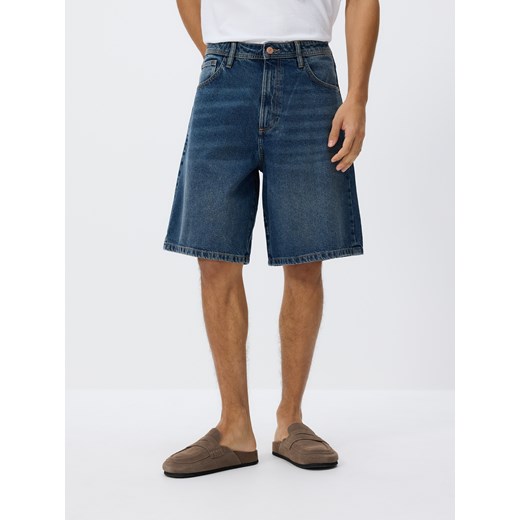 Reserved - Denimowe szorty baggy - indigo jeans ze sklepu Reserved w kategorii Spodenki męskie - zdjęcie 184000465
