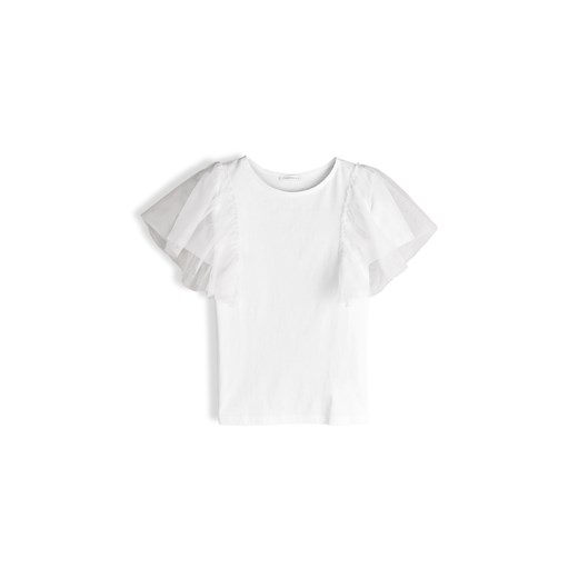GATE T-shirt z siateczkowymi rękawami 34 ze sklepu gateshop w kategorii Bluzki damskie - zdjęcie 184000599