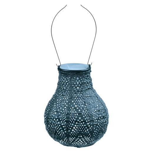 Lumiz Lampion solarny LED "Ikat Bulb" w kolorze morskim - wys. 20 x Ø 16 cm - id: 17178723 - marki Lumiz - 184001315 Lumiz Lampion solarny LED "Ikat Bulb" w kolorze morskim - wys. 20 x Ø 16 cm ze sklepu Limango Polska w kategorii Oświetlenie - zdjęcie 184001315