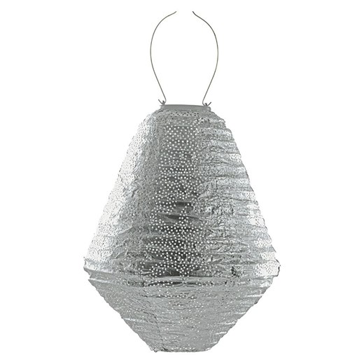 Lumiz Lampion solarny LED &quot;Marrakesh Can&quot; w kolorze srebrnym - wys. 37,5 x Ø 30 cm ze sklepu Limango Polska w kategorii Oświetlenie ogrodowe - zdjęcie 184001318