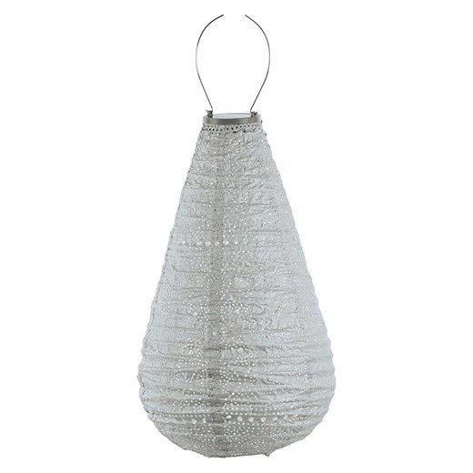 Lumiz Lampion solarny LED "Spectare Drop" w kolorze srebrnym - wys. 48 x Ø 28 cm - id: 17178750 - marki Lumiz - 184001336 Lumiz Lampion solarny LED "Spectare Drop" w kolorze srebrnym - wys. 48 x Ø 28 cm ze sklepu Limango Polska w kategorii Oświetlenie ogrodowe - zdjęcie 184001336