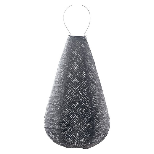 Lumiz Lampion solarny LED &quot;Topaze Drop&quot; w kolorze szarym - wys. 48 x Ø 28 cm ze sklepu Limango Polska w kategorii Oświetlenie ogrodowe - zdjęcie 184001337