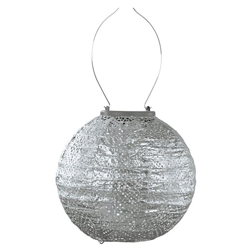 Lumiz Lampion solarny LED "Topaze Rond" w kolorze srebrnym - Ø 20 cm - id: 17178774 - marki Lumiz - 184001356 Lumiz Lampion solarny LED "Topaze Rond" w kolorze srebrnym - Ø 20 cm ze sklepu Limango Polska w kategorii Oświetlenie - zdjęcie 184001356