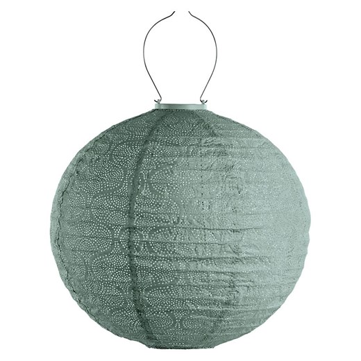 Lumiz Lampion solarny LED &quot;Tigres Rond&quot; w kolorze zielonym - Ø 40 cm ze sklepu Limango Polska w kategorii Oświetlenie ogrodowe - zdjęcie 184001367