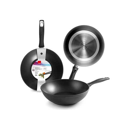 Ibili Patelnia wok &quot;New Induplus&quot; w kolorze czarnym - Ø 28 cm ze sklepu Limango Polska w kategorii Garnki - zdjęcie 184001559