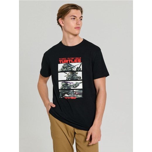 Sinsay - Koszulka z nadrukiem Teenage Mutant Ninja Turtles - czarny ze sklepu Sinsay w kategorii T-shirty męskie - zdjęcie 184001807