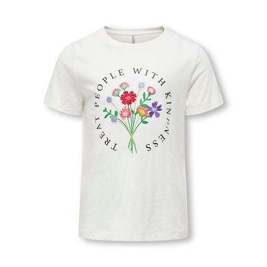 KIDS ONLY Koszulka &quot;Emma&quot; w kolorze białym ze wzorem 134/140 okazja Limango Polska