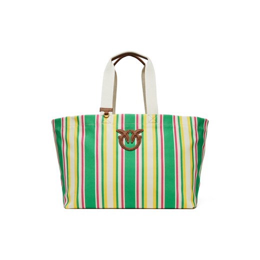 Torebka PINKO Shopping Bag Extra PE 25 PLTT 104754 A2G5 Zielony ze sklepu eobuwie.pl w kategorii Torby Shopper bag - zdjęcie 184002465