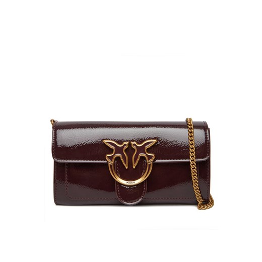 Torebka PINKO Love One Wallet C PE25 PLTT 100062 A1UV Bordowy ze sklepu eobuwie.pl w kategorii Kopertówki - zdjęcie 184002495