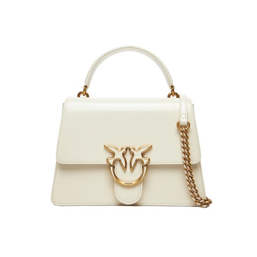 Torebka PINKO Love One Top Handle Classic Light PE 25 PLTT 100066 A1UV Biały ze sklepu eobuwie.pl w kategorii Torebki damskie - zdjęcie 184002505