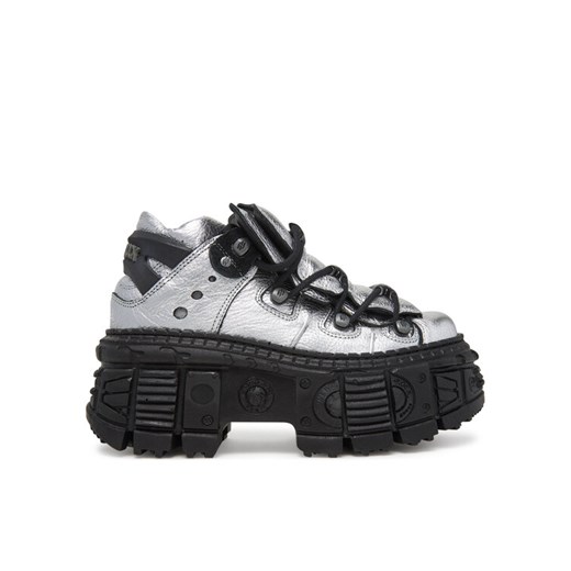 NEW ROCK Botki M-106WALL-C16 Srebrny ze sklepu MODIVO w kategorii Botki - zdjęcie 184003106