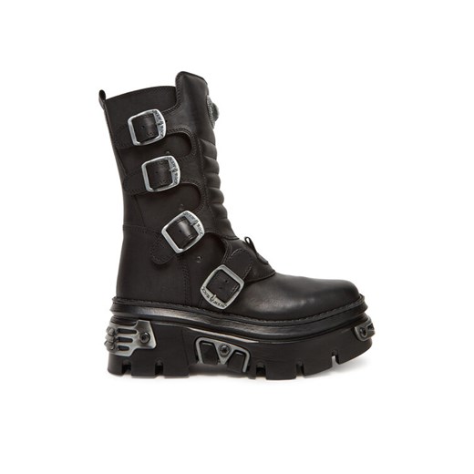 NEW ROCK Botki M-WALL373N-C1 Czarny ze sklepu MODIVO w kategorii Botki - zdjęcie 184003168