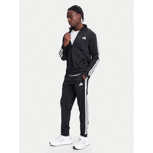 adidas Dres Basic 3-Stripes JI8858 Czarny Regular Fit ze sklepu MODIVO w kategorii Dresy męskie - zdjęcie 184003185