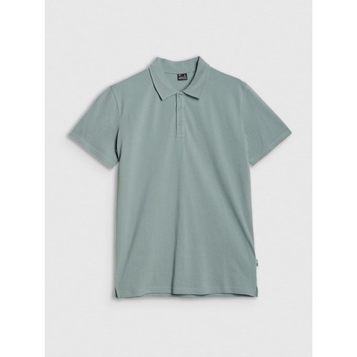 Męska koszulka polo 4F 4FRSS25TPTSM632 - zielony ze sklepu Sportstylestory.com w kategorii T-shirty męskie - zdjęcie 184004979