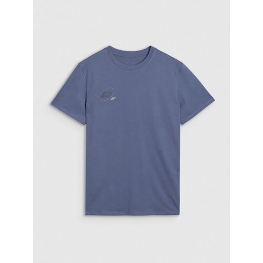 Męski t-shirt z nadrukiem 4F 4FRSS25TTSHM2850 - niebieski ze sklepu Sportstylestory.com w kategorii T-shirty męskie - zdjęcie 184005069