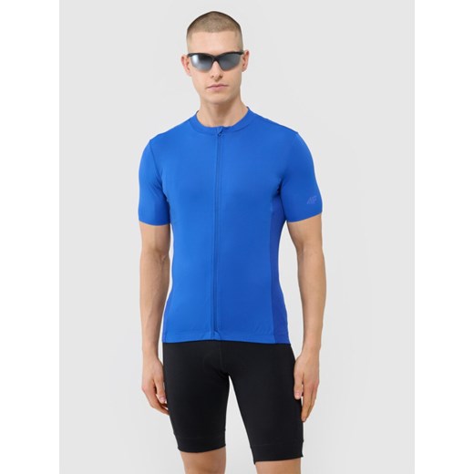 Męska koszulka rowerowa 4F 4FWSS25TFTSM1285 - niebieska ze sklepu Sportstylestory.com w kategorii T-shirty męskie - zdjęcie 184005316