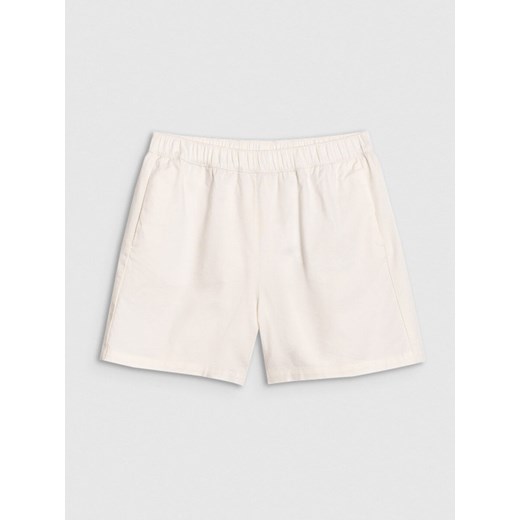 Damskie spodenki casual 4F 4FRSS25TSHOF750 - białe ze sklepu Sportstylestory.com w kategorii Szorty - zdjęcie 184006576