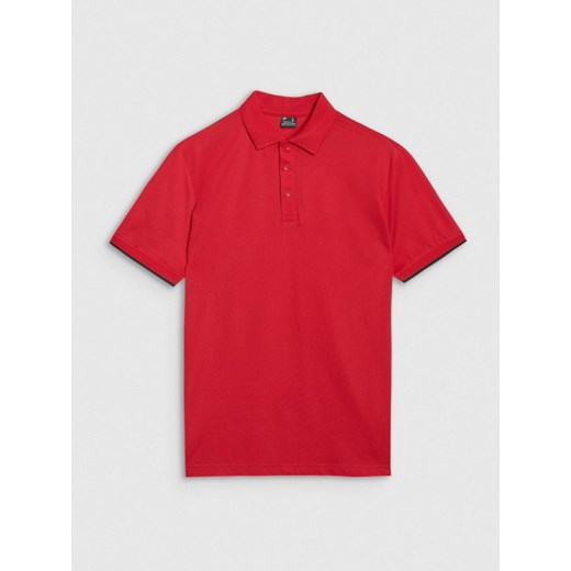 Męska koszulka polo 4F 4FRSS25TPTSM633 - czerwona ze sklepu Sportstylestory.com w kategorii T-shirty męskie - zdjęcie 184006618