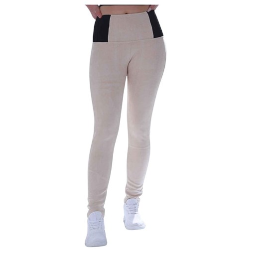 Beżowo czarne legginsy damskie /H2 K43 UB934 G8-6/ ze sklepu Pantofelek24.pl w kategorii Spodnie damskie - zdjęcie 184006757